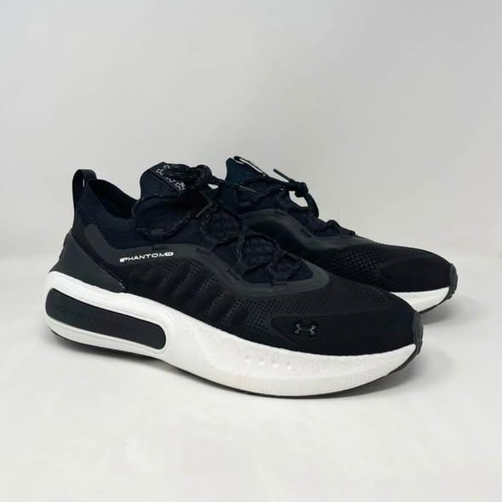 Under Armour Phantom HOVR 4 Black White Athletic Training Shoes Mens 12.5